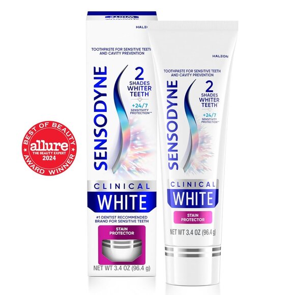 Clinical White Toothpaste Clinically Proven Whitening for Sensitive Teeth, Stain - Picture 2 of 11